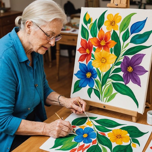 Quels sont les bienfaits des ateliers de peinture sur soie pour la relaxation et la créativité des seniors ?